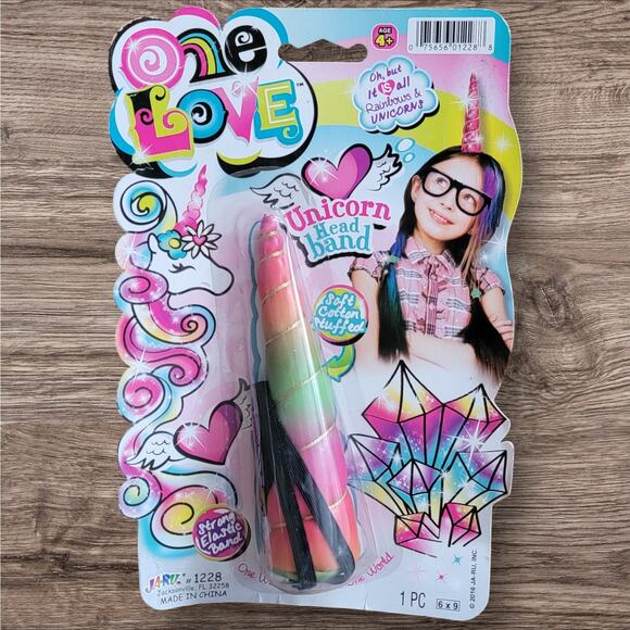 Unicorn Headband Rainbow‎ Soft Cotton Stuffed Elastic Band Girls Hair Accessory - Picture 1 of 3